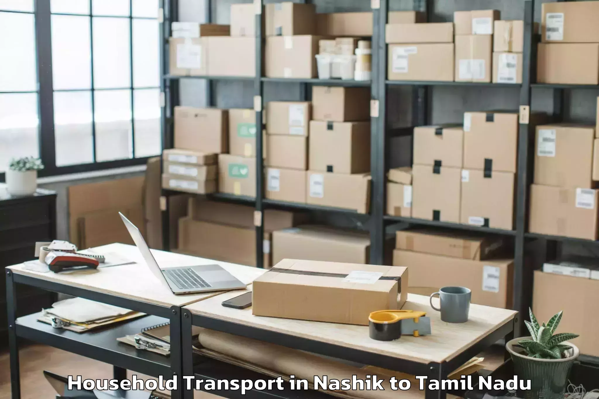 Trusted Nashik to Thanjavur Airport Tjv Household Transport